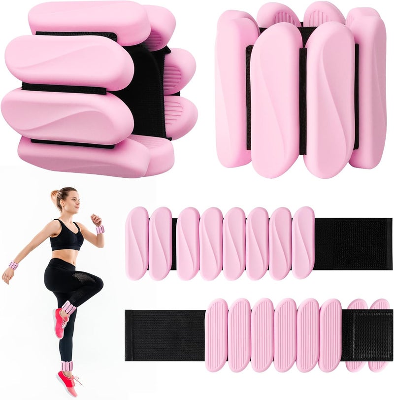 Gallia Wrist Weights, 2Pack Wearable Wrist Ankle Weights for Women and Men, Adjustable Silicone Arm and Leg Wrist Bracelets for Walking, Yoga, Pilates and Gym, 2lb - Image 1